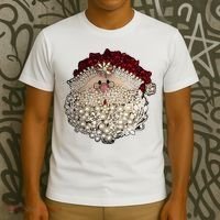 Christmas Santa Claus Jewel Art T-Shirt thumb 3