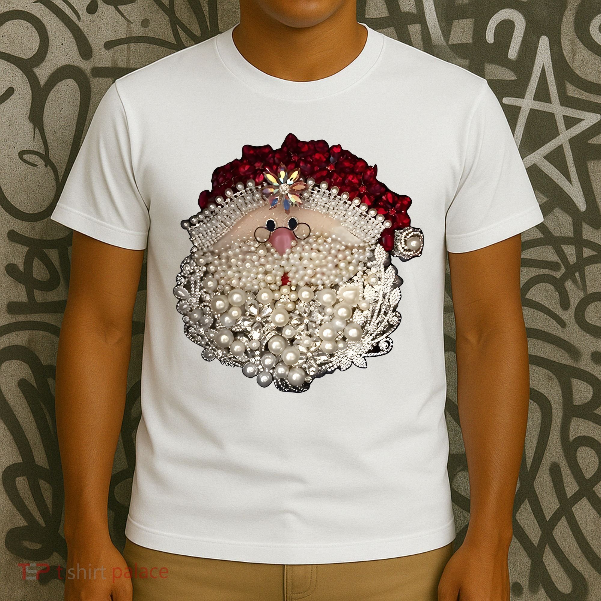Christmas Santa Claus Jewel Art T-Shirt