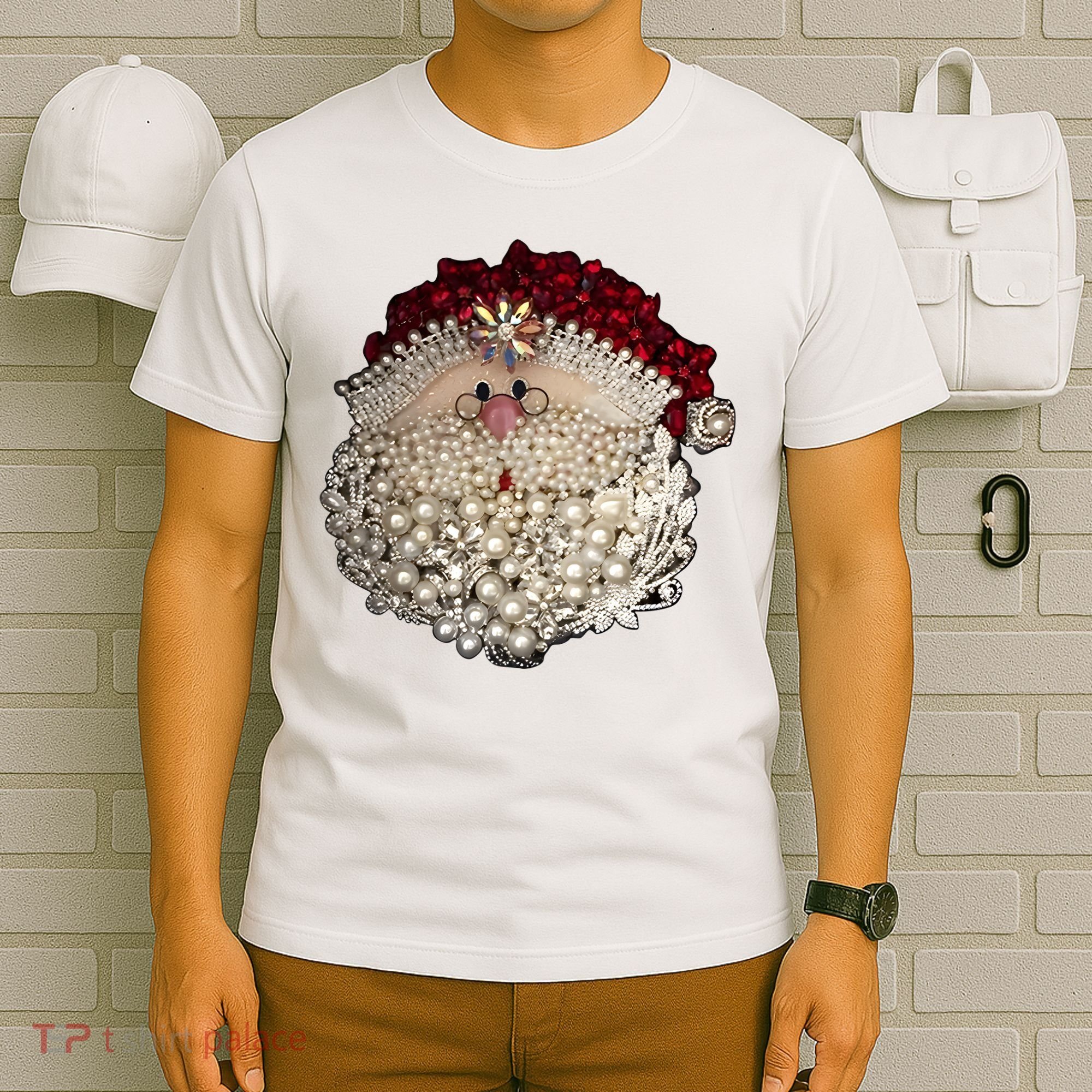 Christmas Santa Claus Jewel Art T-Shirt