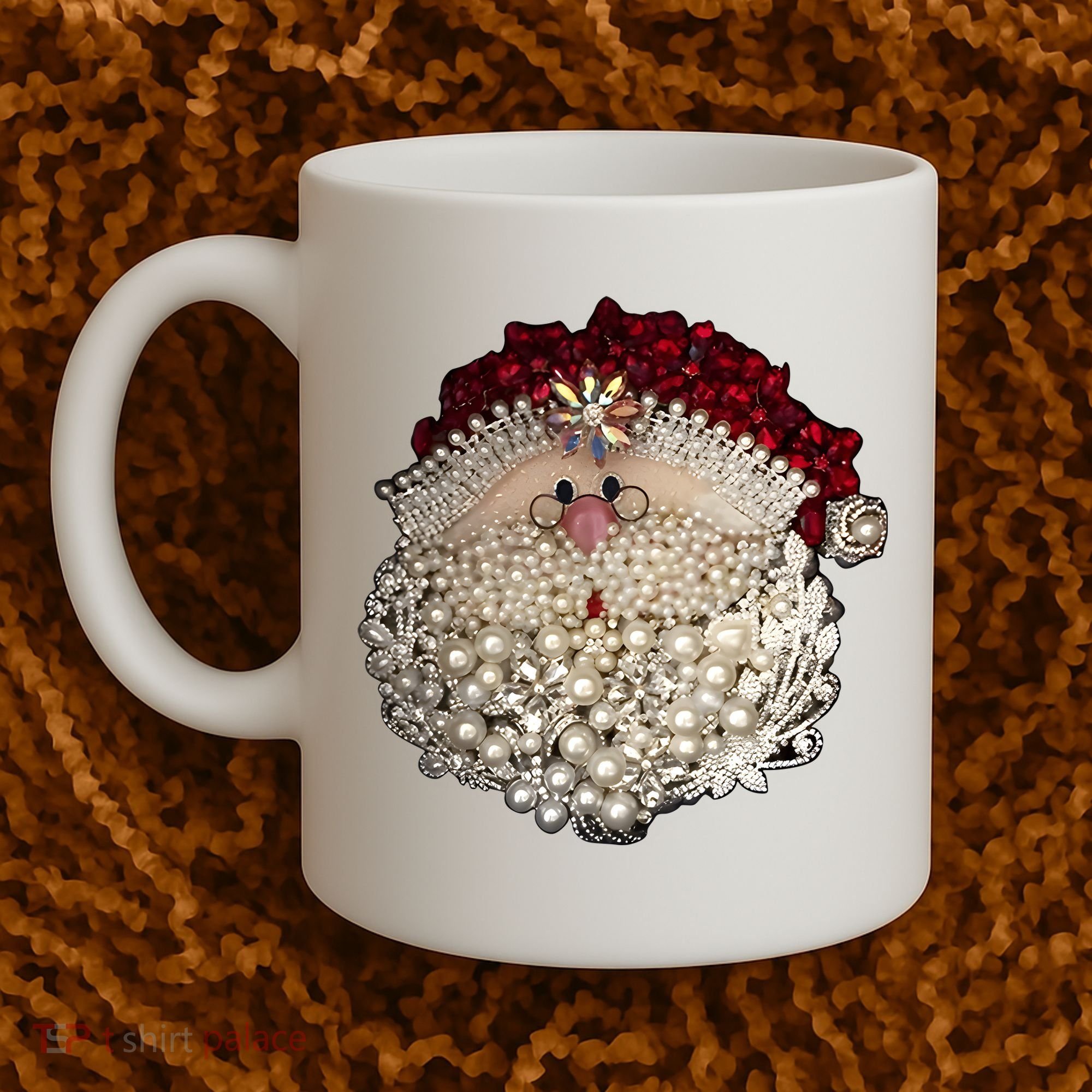 Christmas Santa Claus Jewel Art Coffee Mug
