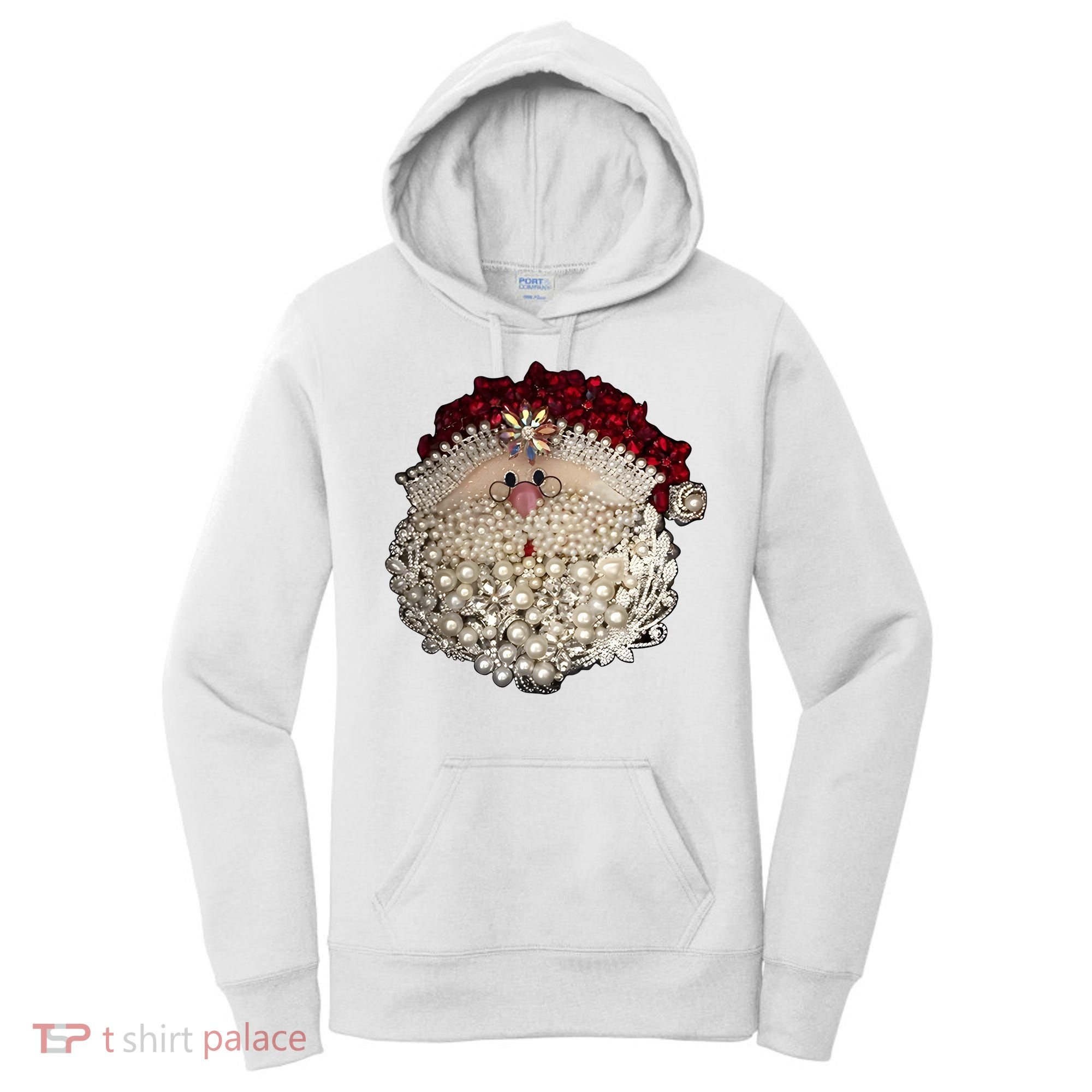 Christmas Santa Claus Jewel Art Women's Hoodie