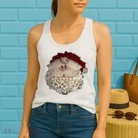 Christmas Santa Claus Jewel Art Women's Tank Top thumb 2