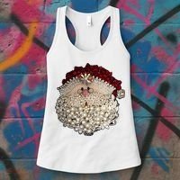 Christmas Santa Claus Jewel Art Women's Tank Top thumb 3