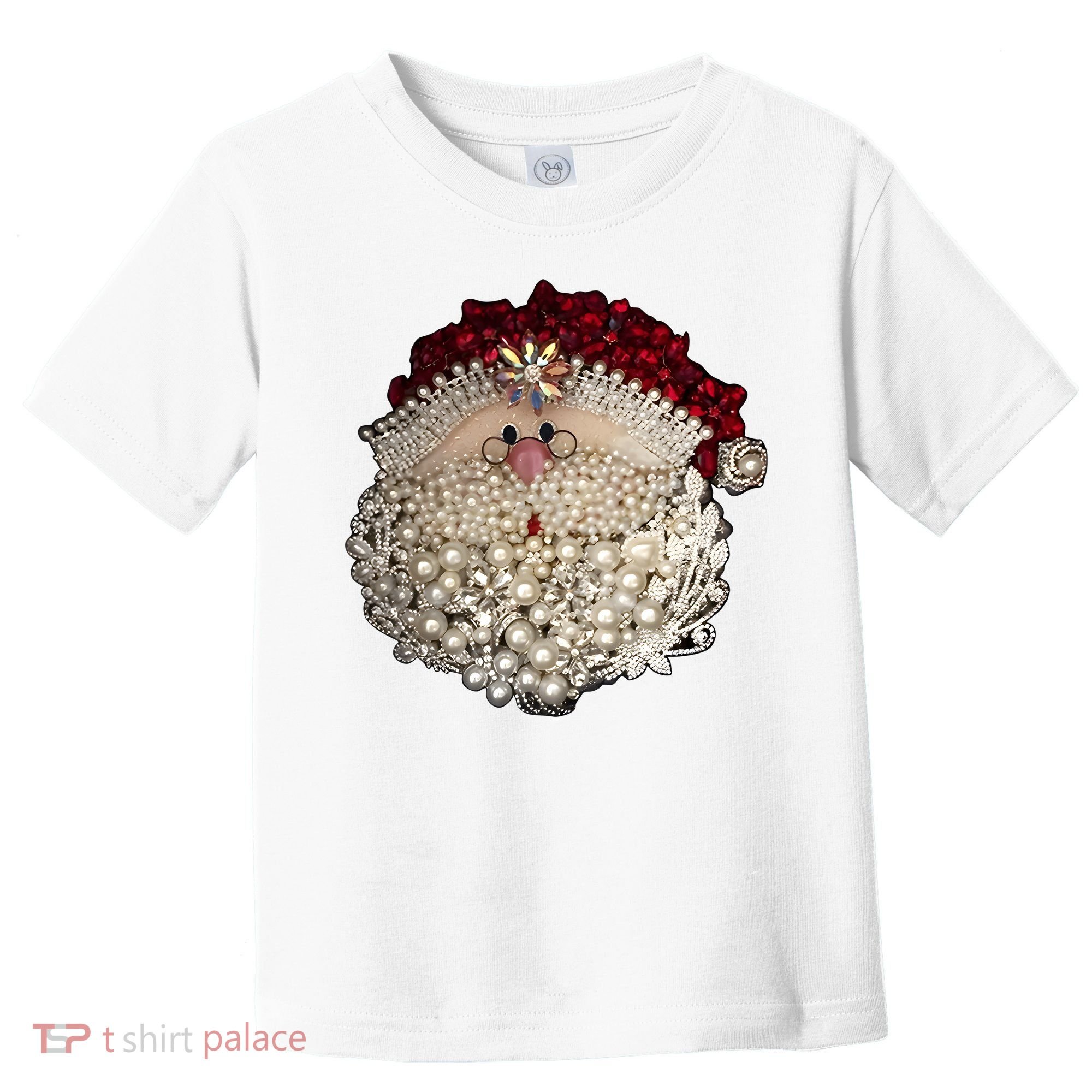 Christmas Santa Claus Jewel Art Toddler T-Shirt