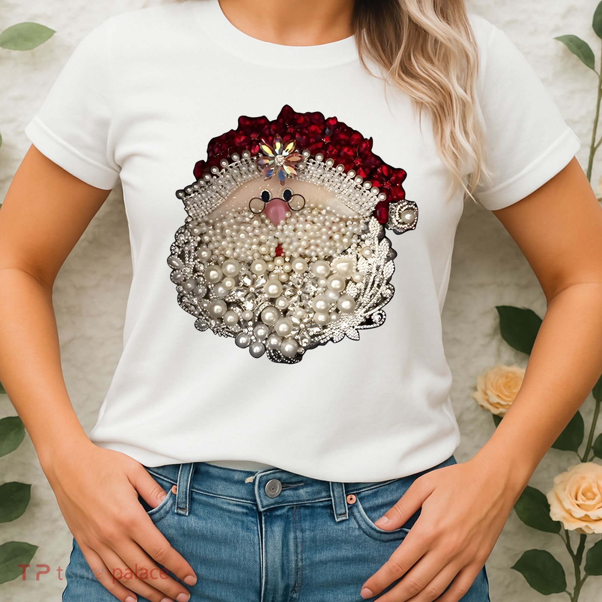 Christmas Santa Claus Jewel Art Women's T-Shirt