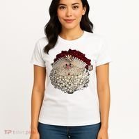 Christmas Santa Claus Jewel Art Women's T-Shirt thumb 4