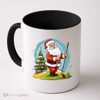 Christmas Santa Claus Golf Xmas Gift Coffee Mug thumb 0