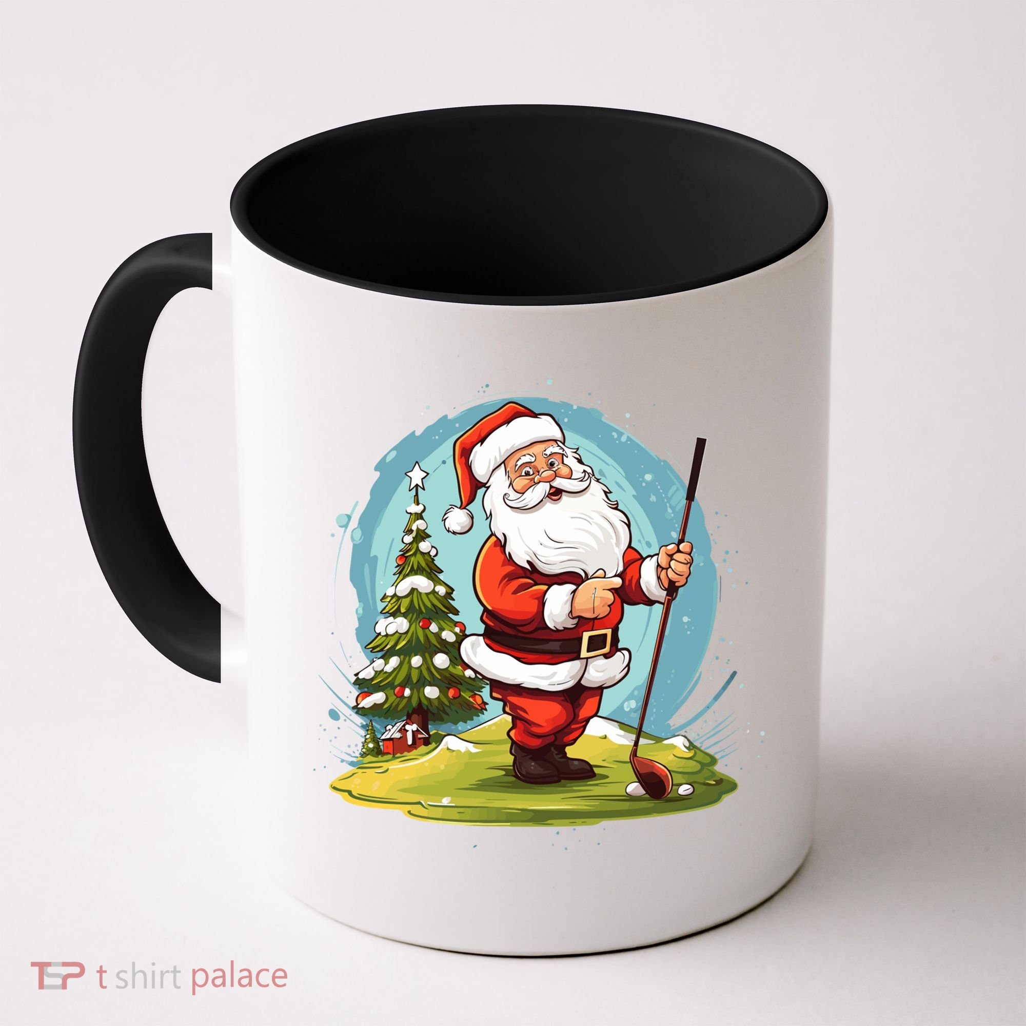 Christmas Santa Claus Golf Xmas Gift Coffee Mug
