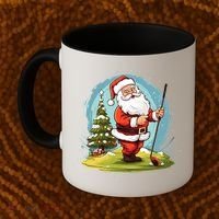 Christmas Santa Claus Golf Xmas Gift Coffee Mug thumb 2