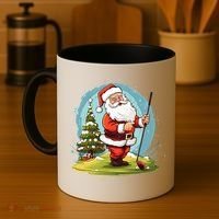 Christmas Santa Claus Golf Xmas Gift Coffee Mug thumb 4