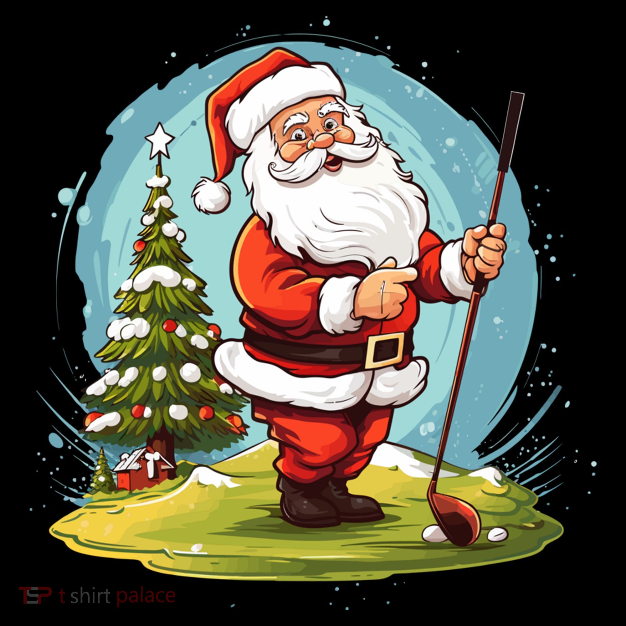 Christmas Santa Claus Golf Xmas Gift Coffee Mug