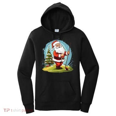 Christmas Santa Claus Golf Xmas Gift Women's Hoodie