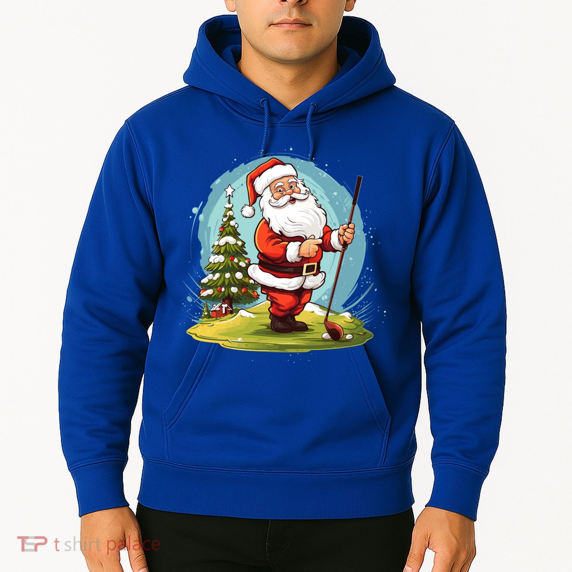 Christmas Santa Claus Golf Xmas Gift Hoodie