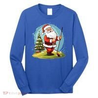 Christmas Santa Claus Golf Xmas Gift Long Sleeve Shirt thumb 0