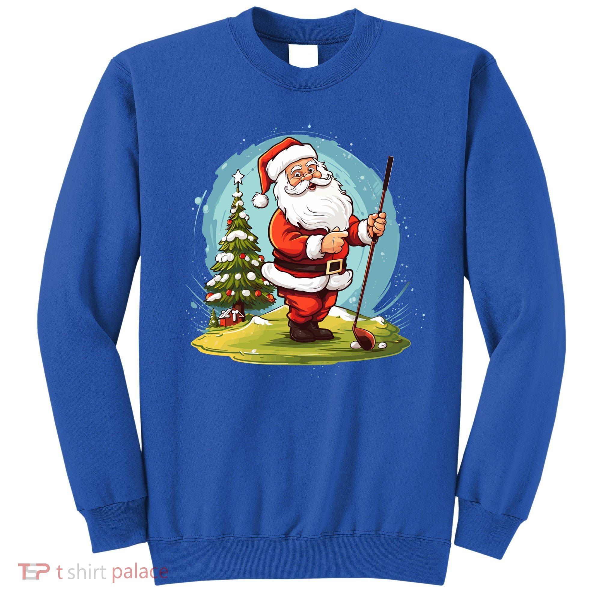 Christmas Santa Claus Golf Xmas Gift Sweatshirt