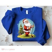 Christmas Santa Claus Golf Xmas Gift Sweatshirt thumb 2