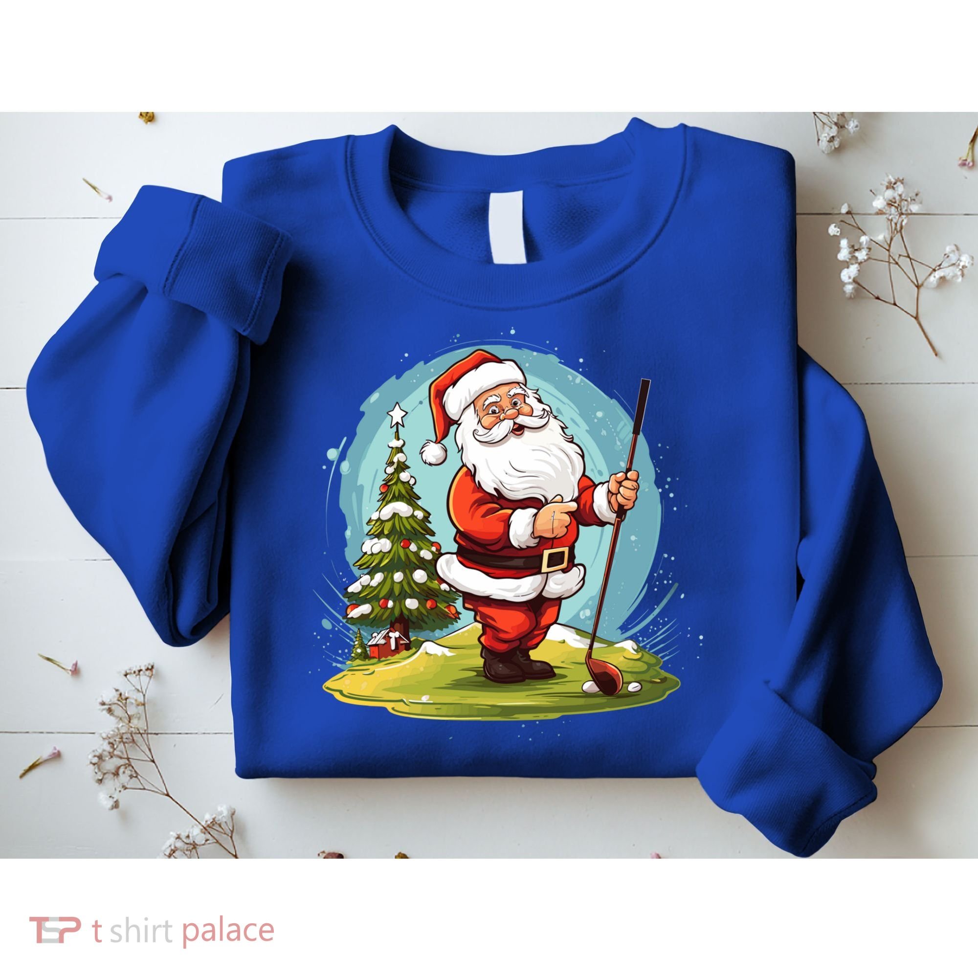 Christmas Santa Claus Golf Xmas Gift Sweatshirt