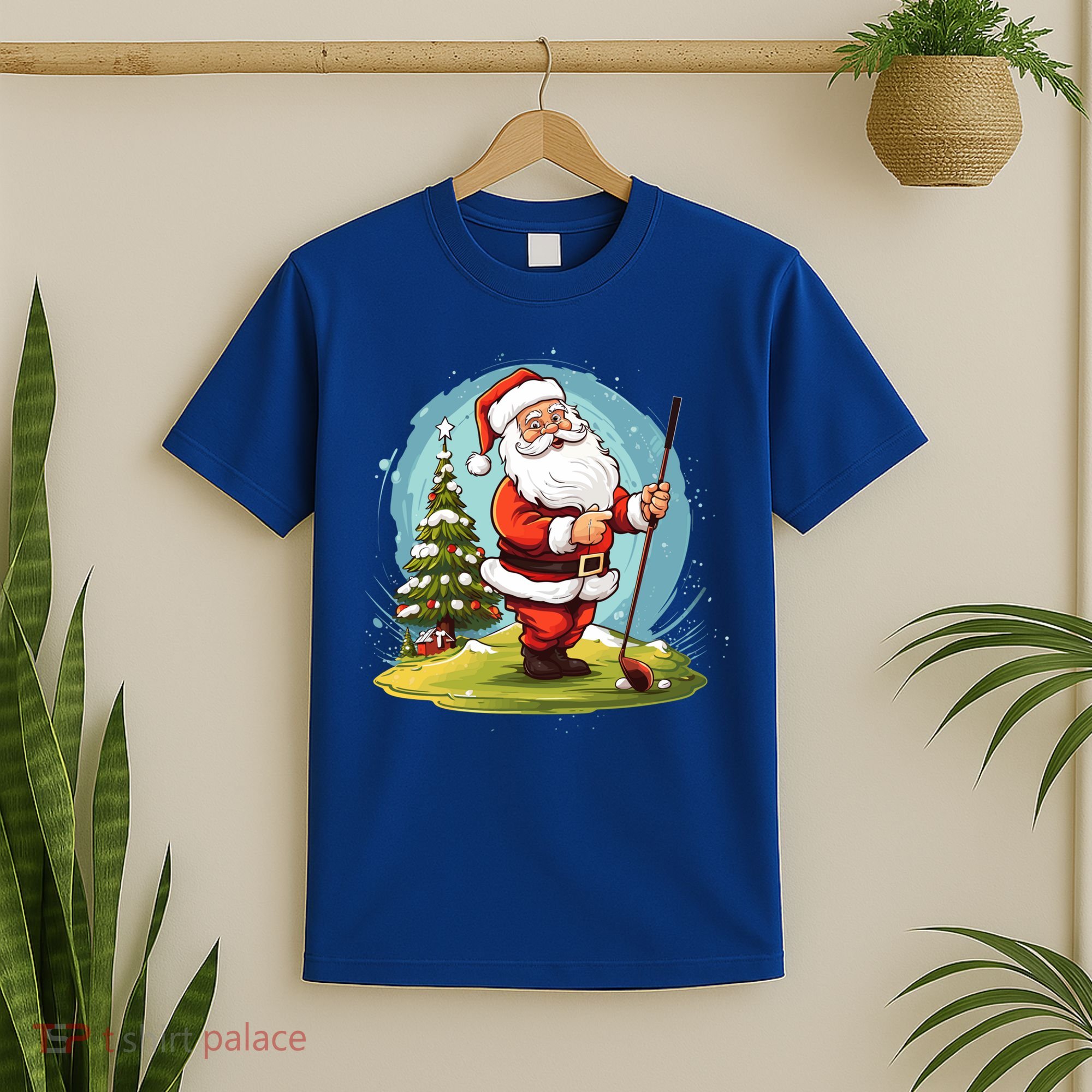 Christmas Santa Claus Golf Xmas Gift T-Shirt