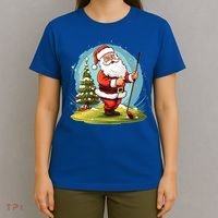 Christmas Santa Claus Golf Xmas Gift T-Shirt thumb 4