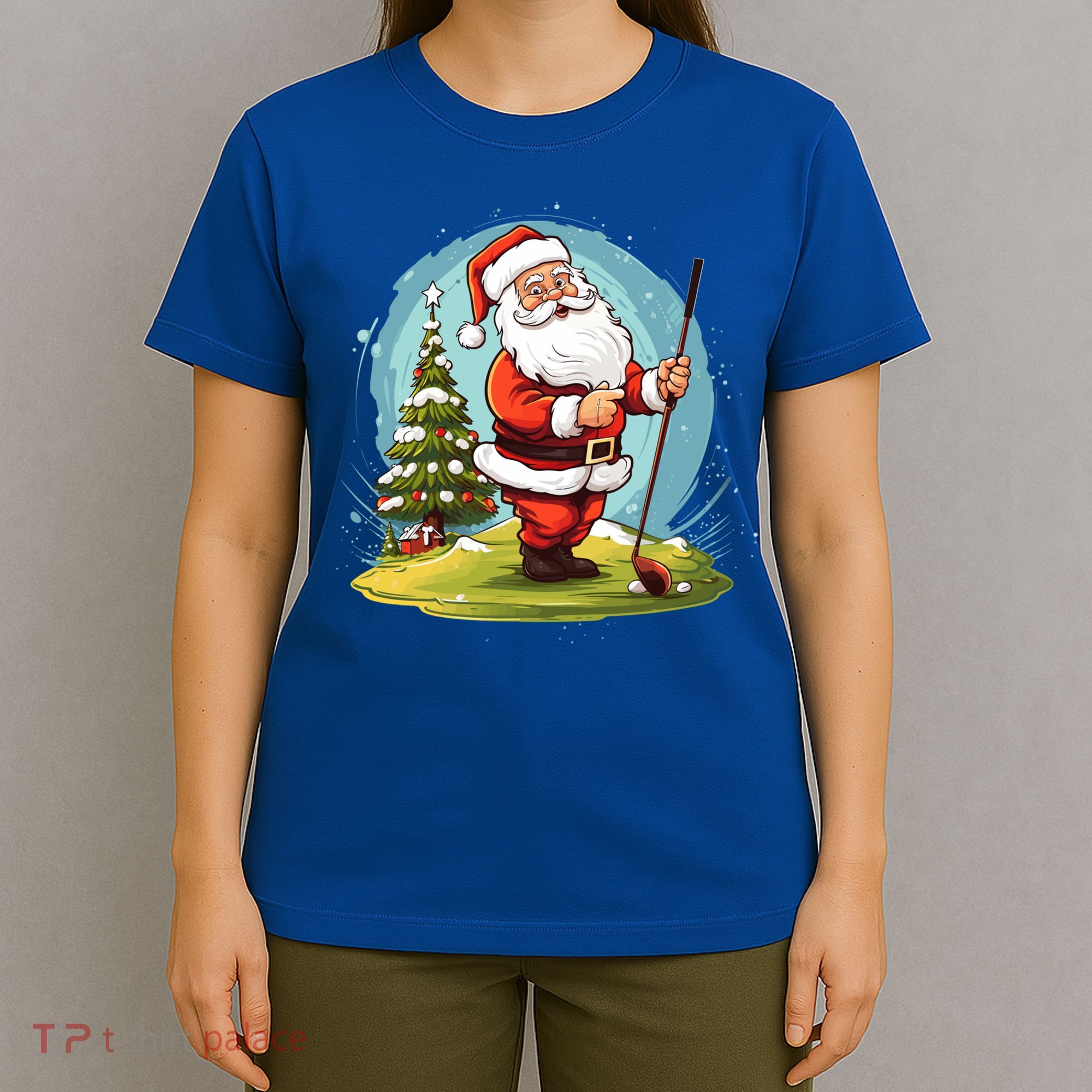 Christmas Santa Claus Golf Xmas Gift T-Shirt