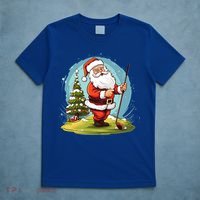Christmas Santa Claus Golf Xmas Gift T-Shirt thumb 5