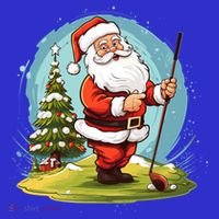 Christmas Santa Claus Golf Xmas Gift T-Shirt thumb 7