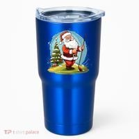 Christmas Santa Claus Golf Xmas Gift Tumbler thumb 0
