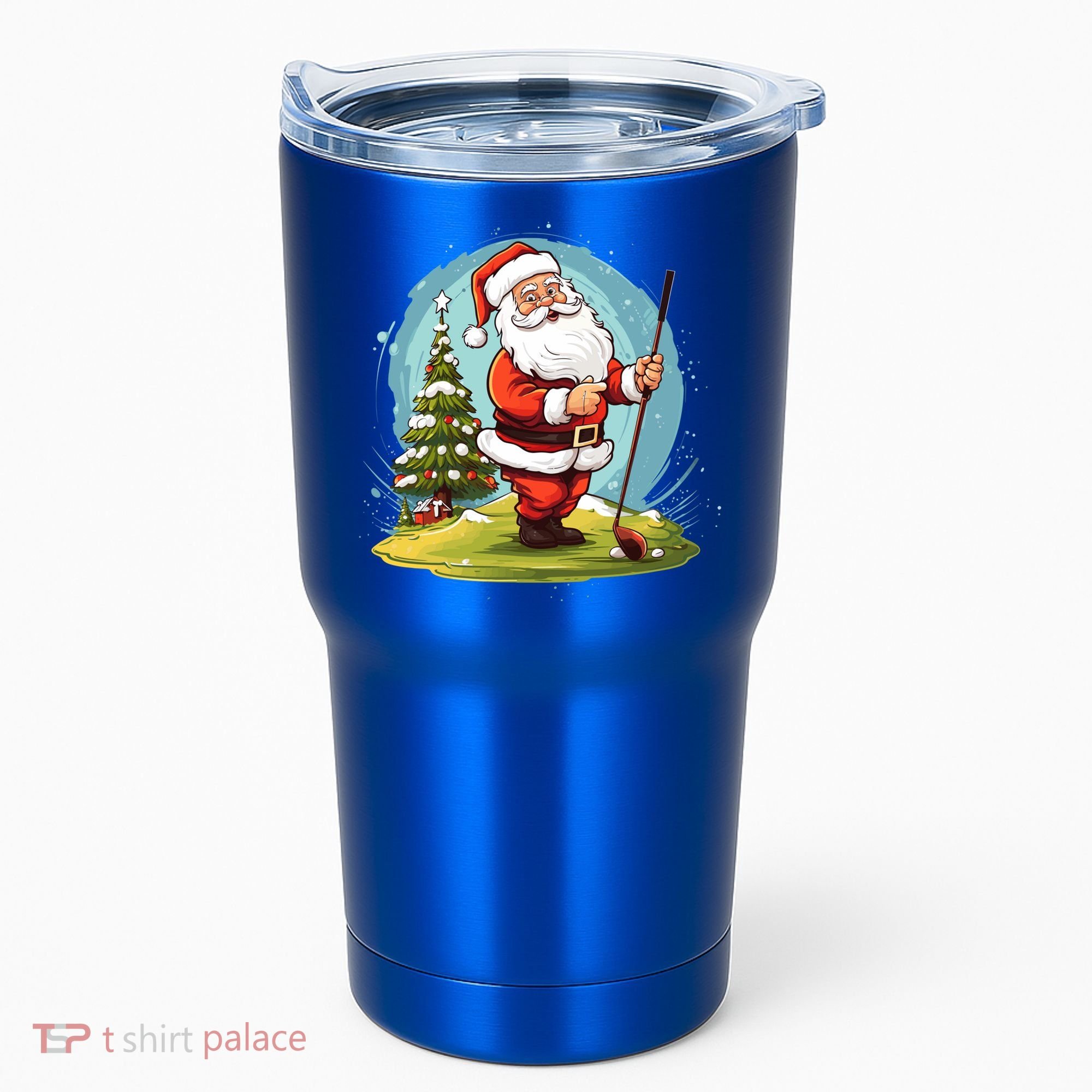 Christmas Santa Claus Golf Xmas Gift Tumbler