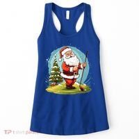 Christmas Santa Claus Golf Xmas Gift Women's Tank Top thumb 0