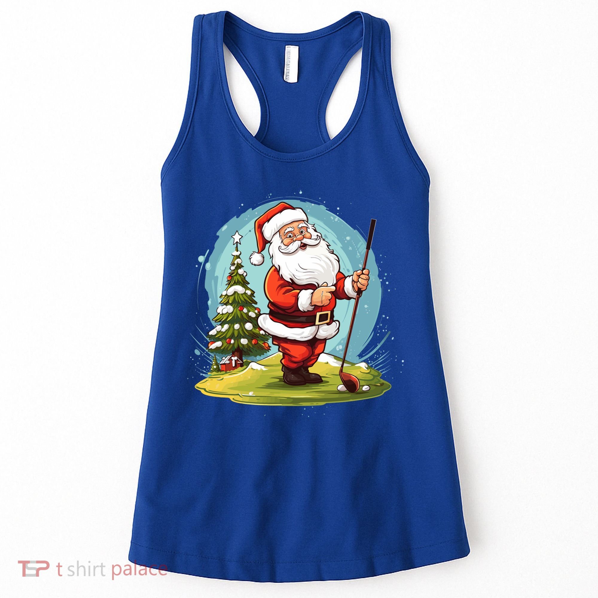 Christmas Santa Claus Golf Xmas Gift Women's Tank Top
