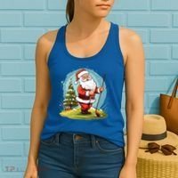Christmas Santa Claus Golf Xmas Gift Women's Tank Top thumb 2