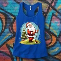 Christmas Santa Claus Golf Xmas Gift Women's Tank Top thumb 3