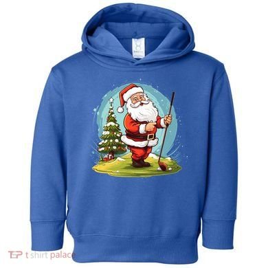 Christmas Santa Claus Golf Xmas Gift Toddler Hoodie