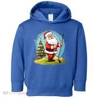 Christmas Santa Claus Golf Xmas Gift Toddler Hoodie thumb 0