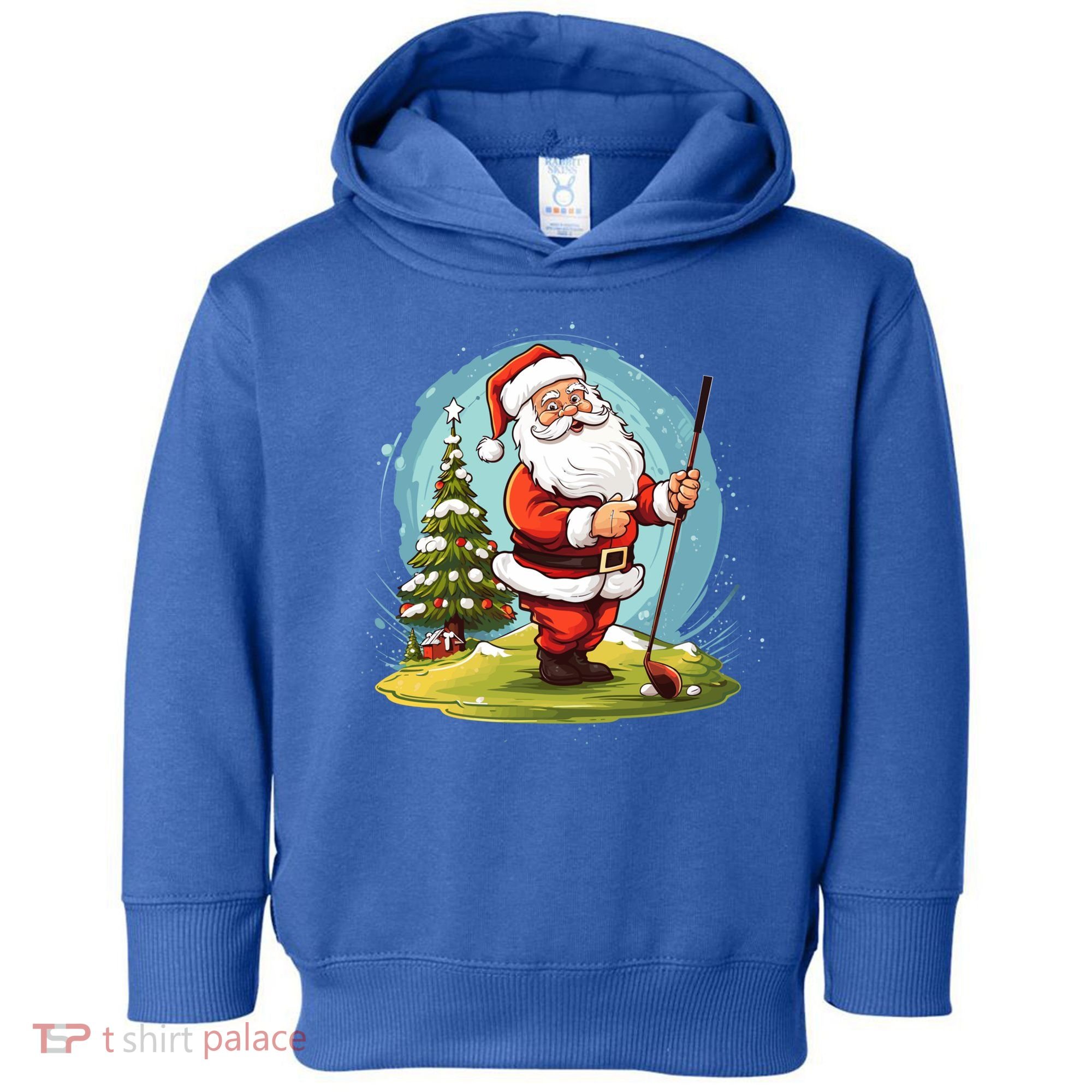 Christmas Santa Claus Golf Xmas Gift Toddler Hoodie