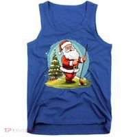 Christmas Santa Claus Golf Xmas Gift Tank Top thumb 0