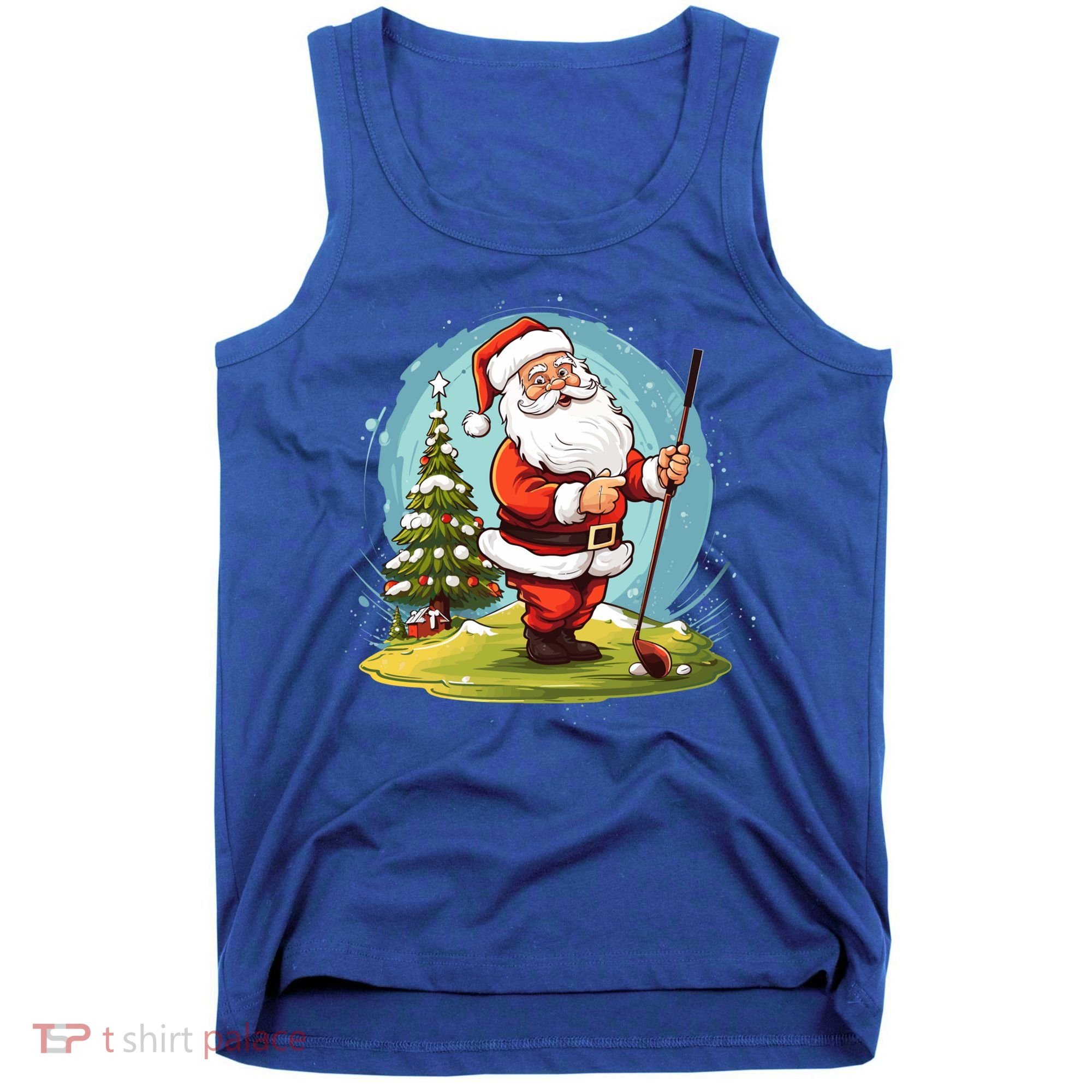 Christmas Santa Claus Golf Xmas Gift Tank Top