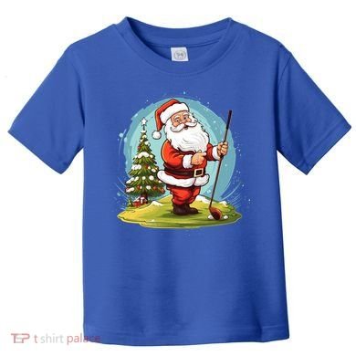 Christmas Santa Claus Golf Xmas Gift Toddler T-Shirt