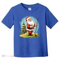 Christmas Santa Claus Golf Xmas Gift Toddler T-Shirt thumb 0