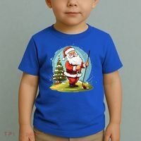 Christmas Santa Claus Golf Xmas Gift Toddler T-Shirt thumb 2