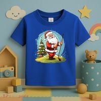 Christmas Santa Claus Golf Xmas Gift Toddler T-Shirt thumb 3