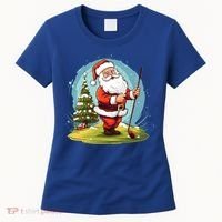 Christmas Santa Claus Golf Xmas Gift Women's T-Shirt thumb 0