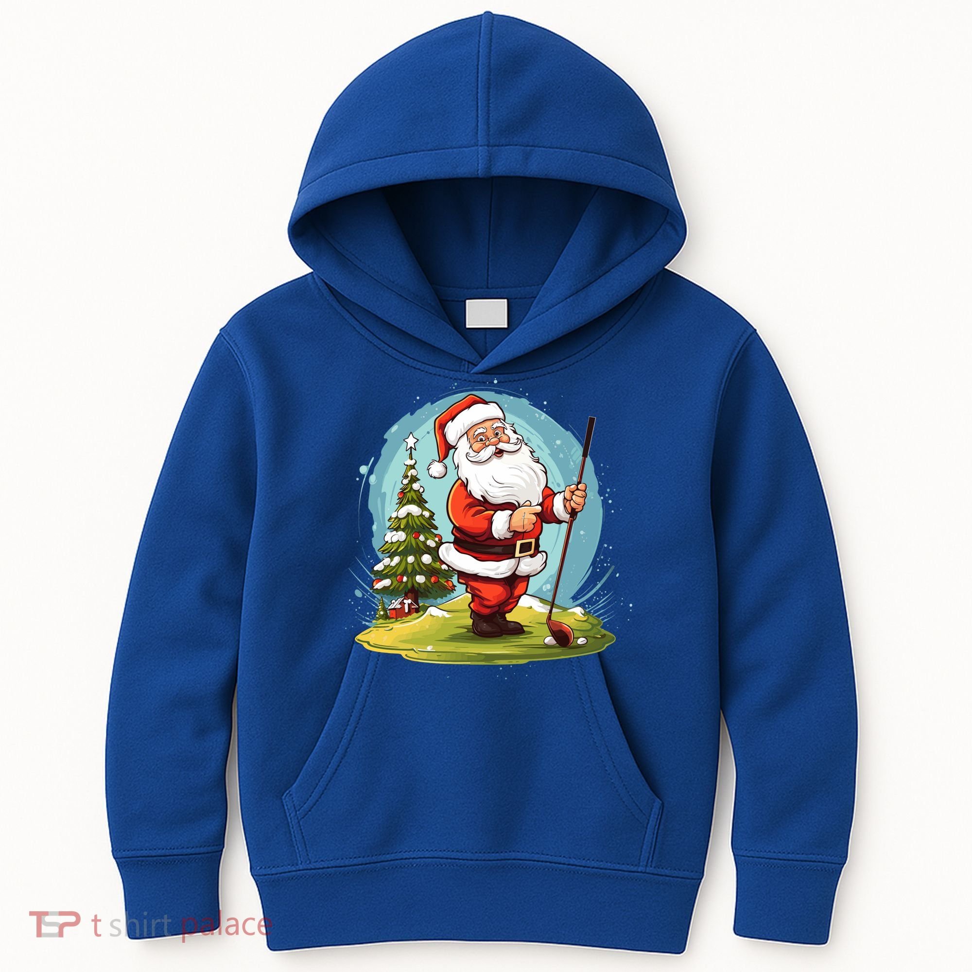 Christmas Santa Claus Golf Xmas Gift Kids Hoodie