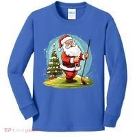 Christmas Santa Claus Golf Xmas Gift Kids Long Sleeve Shirt thumb 0