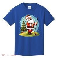 Christmas Santa Claus Golf Xmas Gift Kids T-Shirt thumb 0