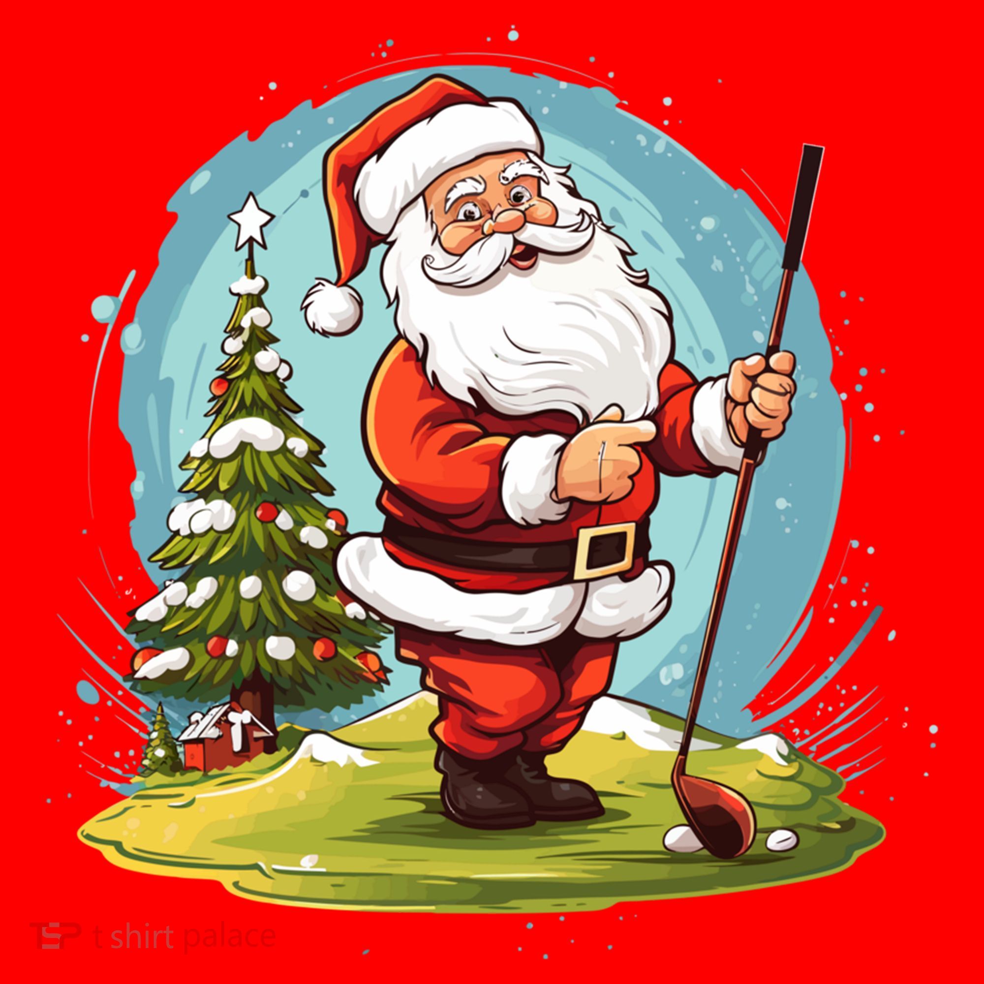 Christmas Santa Claus Golf Xmas Gift Santa Hat