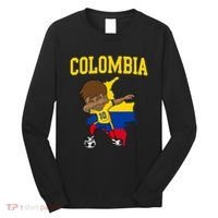 Colombia Soccer Colombian Football Dabbing Long Sleeve Shirt thumb 0
