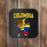 Colombia Soccer Colombian Football Dabbing Coaster thumb 0