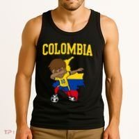 Colombia Soccer Colombian Football Dabbing Tank Top thumb 3