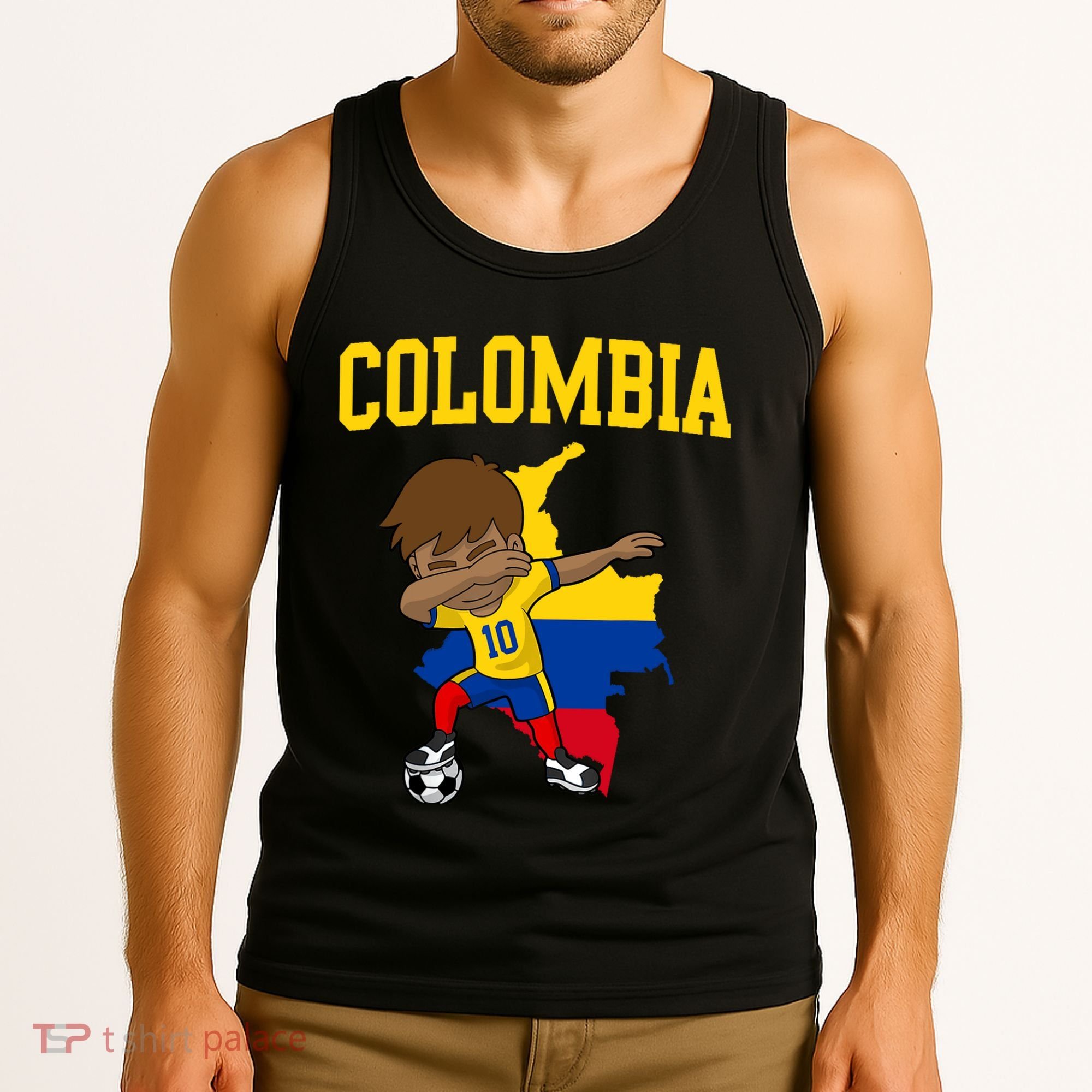 Colombia Soccer Colombian Football Dabbing Tank Top